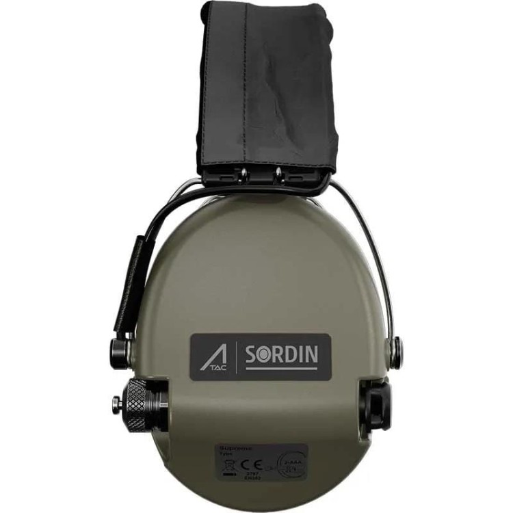 Słuchawki aktywne zielone Ace Sordin szara materiałowa opaska, żelowe wkładki 75302-G-GYT-ACE-234984