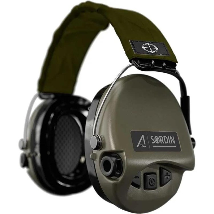 Słuchawki aktywne zielone Ace Sordin zielona materiałowa opaska, żelowe wkładki 75302-G-GNT-ACE-234995