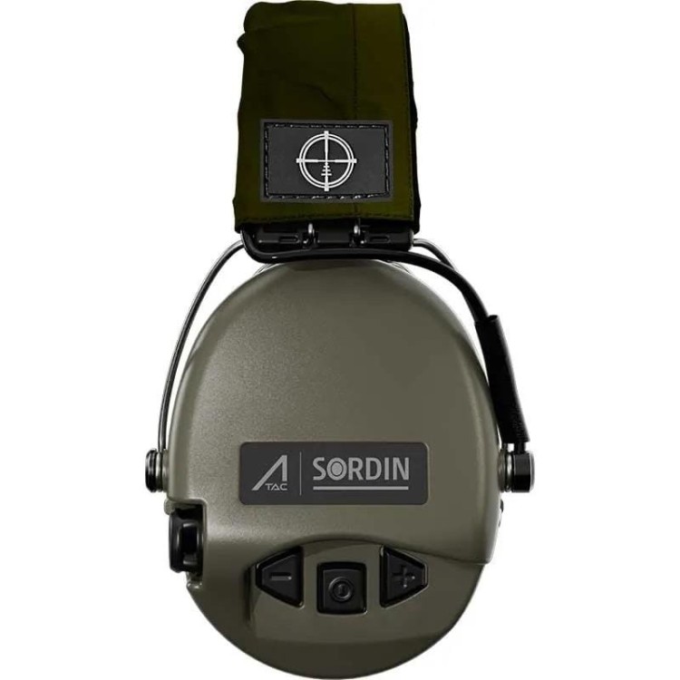 Słuchawki aktywne zielone Ace Sordin zielona materiałowa opaska, żelowe wkładki 75302-G-GNT-ACE-234997