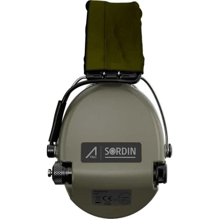 Słuchawki aktywne zielone Ace Sordin zielona materiałowa opaska, żelowe wkładki 75302-G-GNT-ACE-234998