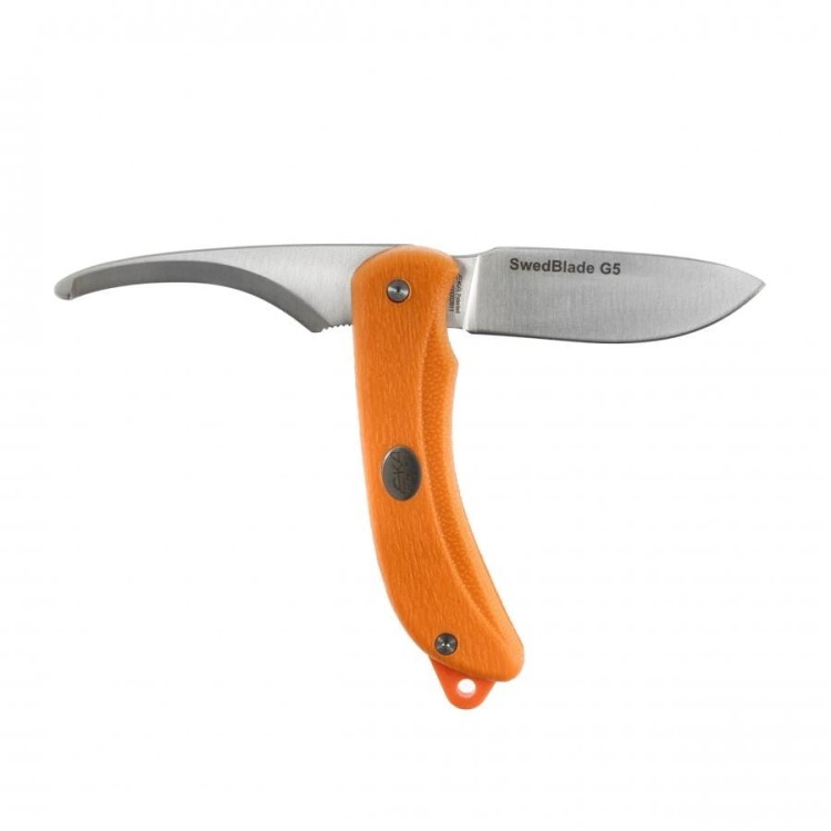 Nóż myśliwski EKA SwedBlade G5 do skórowania orange Sandvik 12C27 z pochwą-235144