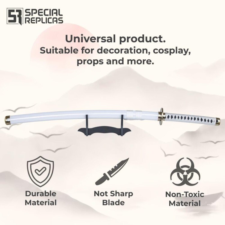 Miecz samurajski Roronoa Zoro Wado Lchimonji One Piece JT10512 drewniana katana-235182