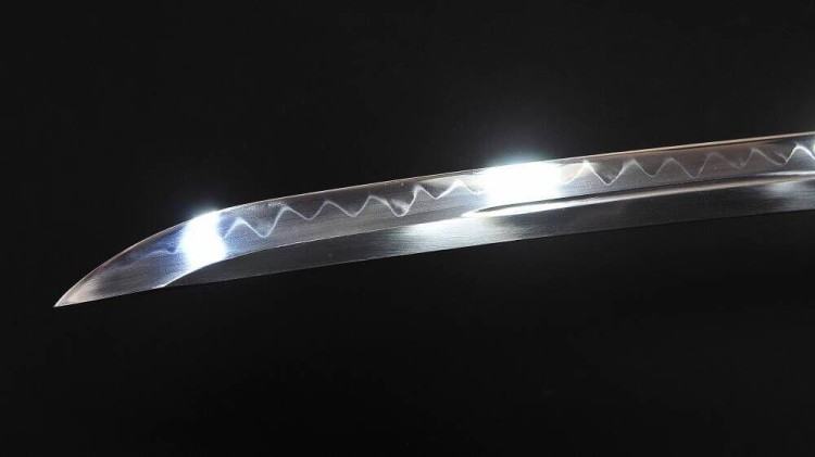 Miecz samurajski katana 61-62 HRC stal 1095 Hartowany Glinką Naturalny Hamon BL777-235198