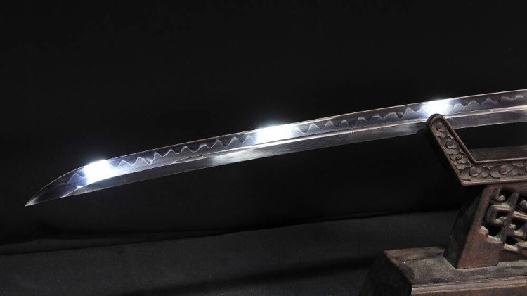 Miecz samurajski katana 61-62 HRC stal 1095 Hartowany Glinką Naturalny Hamon BL777-235202