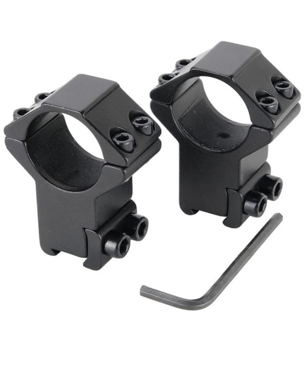 Montaż do lunety dwuczęściowy Genetic wysoki 1” szyna 11 mm dovetail, kołek stopujący-235347