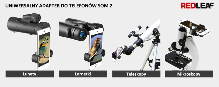 Uniwersalny Adapter na lornetkę, Redleaf SOM-2 na lunetę, teleskop do smartfonów-235701