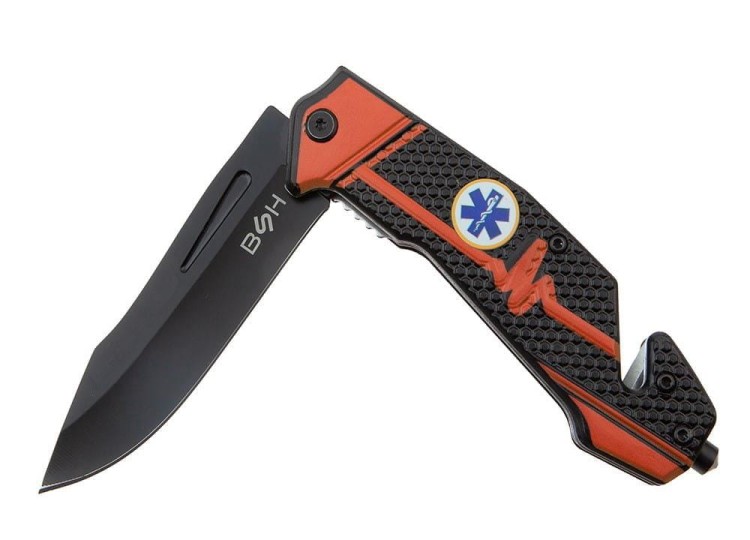 Nóż Składany ratunkowy N-380B sprężynowy BSH Adveture-235805