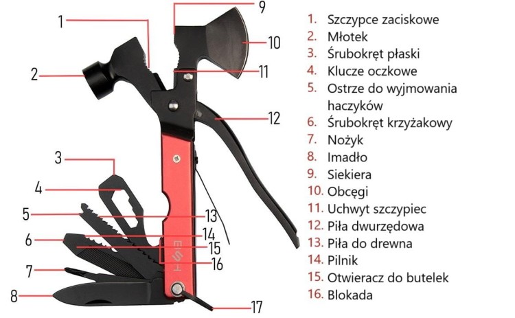 Multitool 15w1 MT-003B BSH Adventure multinarzędzie-235831