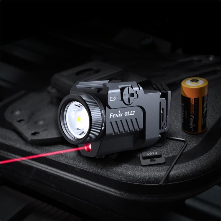 Latarka do broni krótkiej Fenix GL22  na szynę Picatinny i Glock, na pistolet-235942