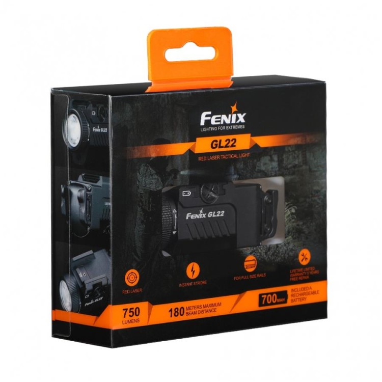 Latarka do broni krótkiej Fenix GL22  na szynę Picatinny i Glock, na pistolet-235944