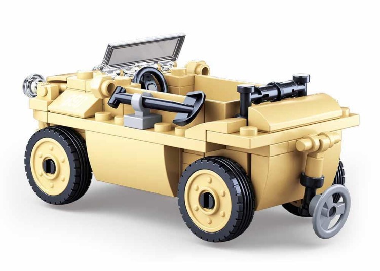 Klocki Sluban M38-B0690 Jepp amfibia 103 el. Wojsko Armia-235988