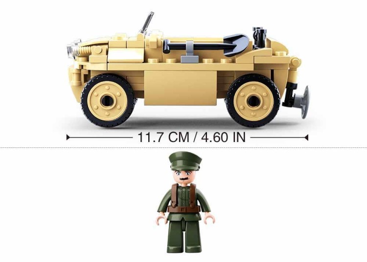 Klocki Sluban M38-B0690 Jepp amfibia 103 el. Wojsko Armia-235989