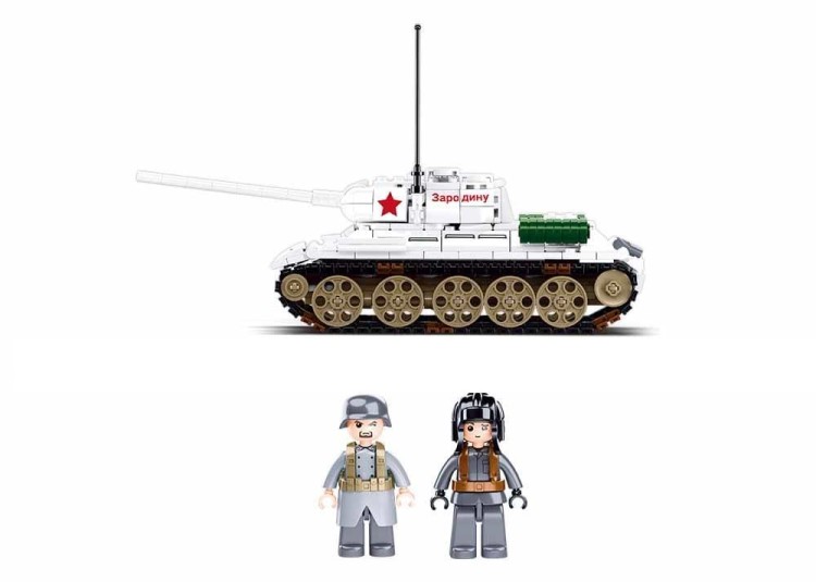 Klocki Sluban M38-B0978 Czołg radziecki T34-85 "Rudy" 518 el. Wojsko Armia-236004