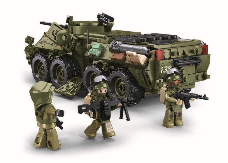Klocki Sluban M38-B1251 Radziecki Wóz Bojowy BTR-80 611 el. Wojsko Armia-236010