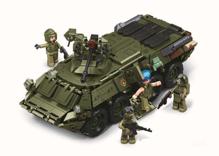Klocki Sluban M38-B1251 Radziecki Wóz Bojowy BTR-80 611 el. Wojsko Armia-236008
