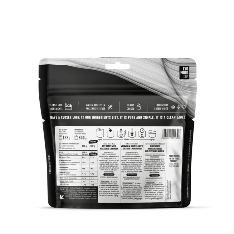 Żywność liofilizowana LYO Food Strogonow 370g Wołowina w sosie z makaronem-236077