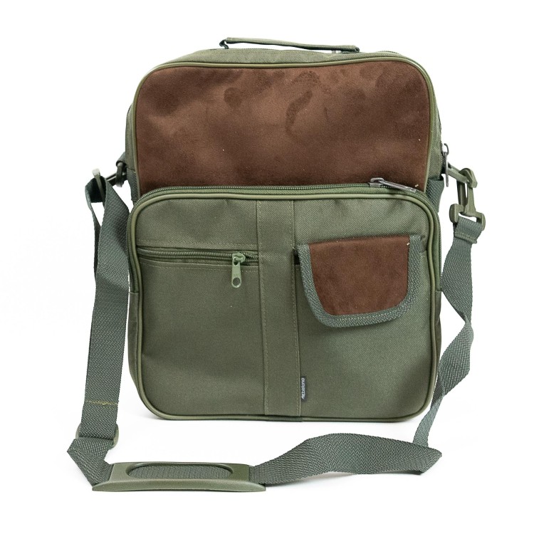 Torba na ramię Bistana z logo Safari - Raportówka myśliwska dla leśnika, oliwkowa-236100