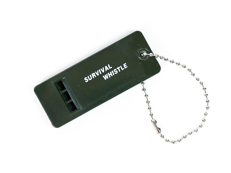 Gwizdek survivalowy - ratunkowy trzytonowy, brelok na łańcuszku-236151