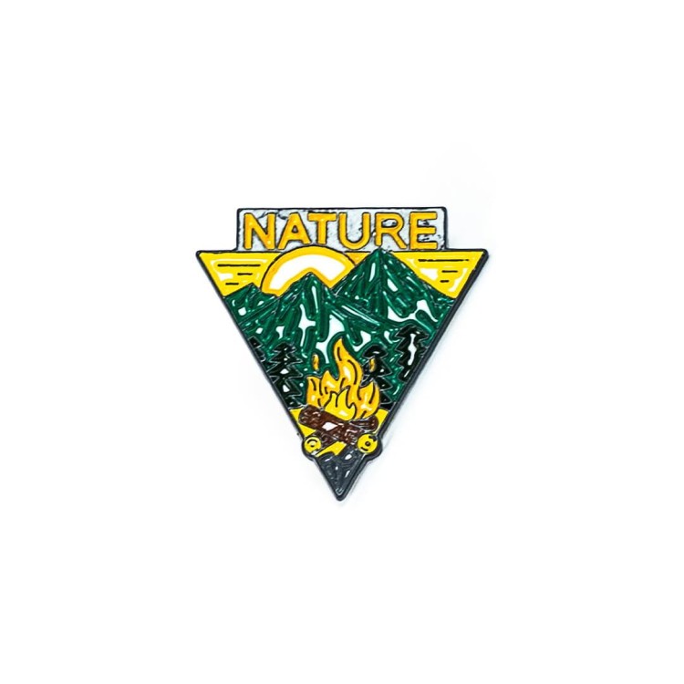Pin Przypinka NATURE ognisko - gadżet dla survivalowca, bushcraftowca i miłośnika natury-236159