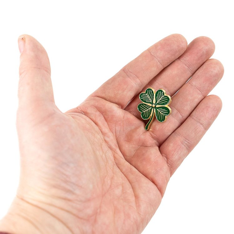 Pin Przypinka CZTEROLISTNA KONICZYNA - gadżet na szczęście-236170