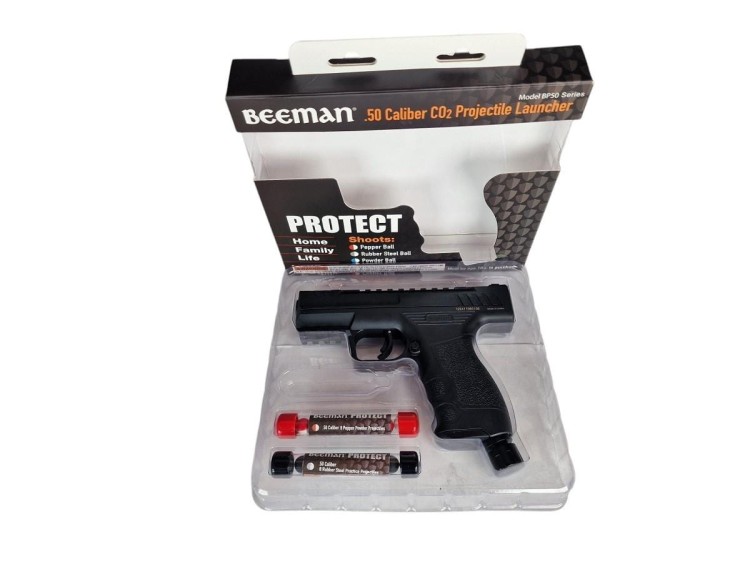 Pistolet na kule gumowe i pieprzowe BEEMAN Protect BP50 Combo kal.50, 8-strzałowy CO2-12g BP50C-236229