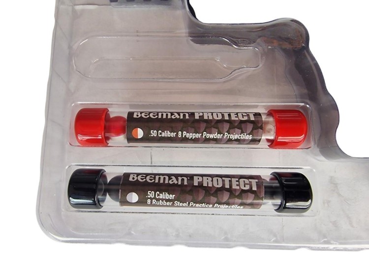 Pistolet na kule gumowe i pieprzowe BEEMAN Protect BP50 Combo kal.50, 8-strzałowy CO2-12g BP50C-236230