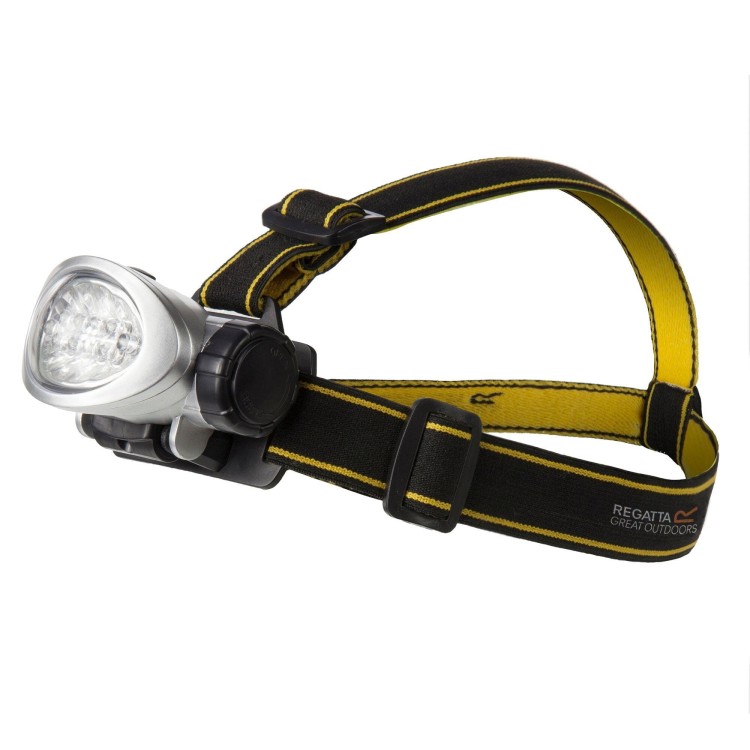 Latarka czołowa Regatta z 10 diodami led czarno-szara czołówka, bateryjna-236253