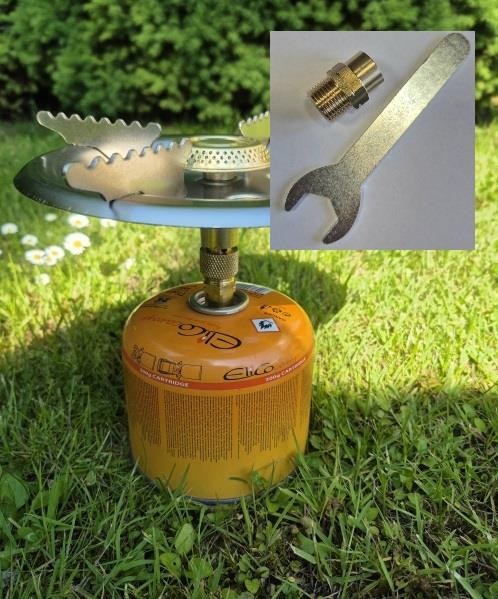 Redukcja kartusza 7/16 na gwint zewnętrzny 3/8 lewy + klucz 17 mm-236558