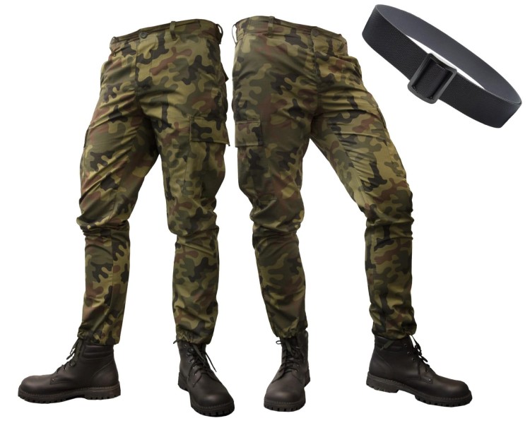 Spodnie BDU Specforce Morowo PL Woodland  bojówki z paskiem-236622
