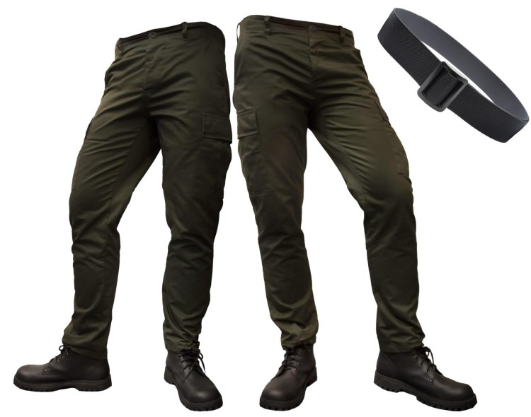 Spodnie BDU Specforce Morowo ZIELONE bojówki z paskiem-236671
