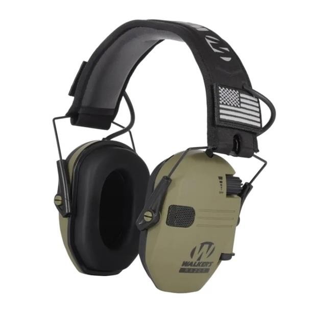 Słuchawki aktywne strzeleckie taktyczne czarne, nauszniki ochronniki słuchu przeciwszumowe-236700