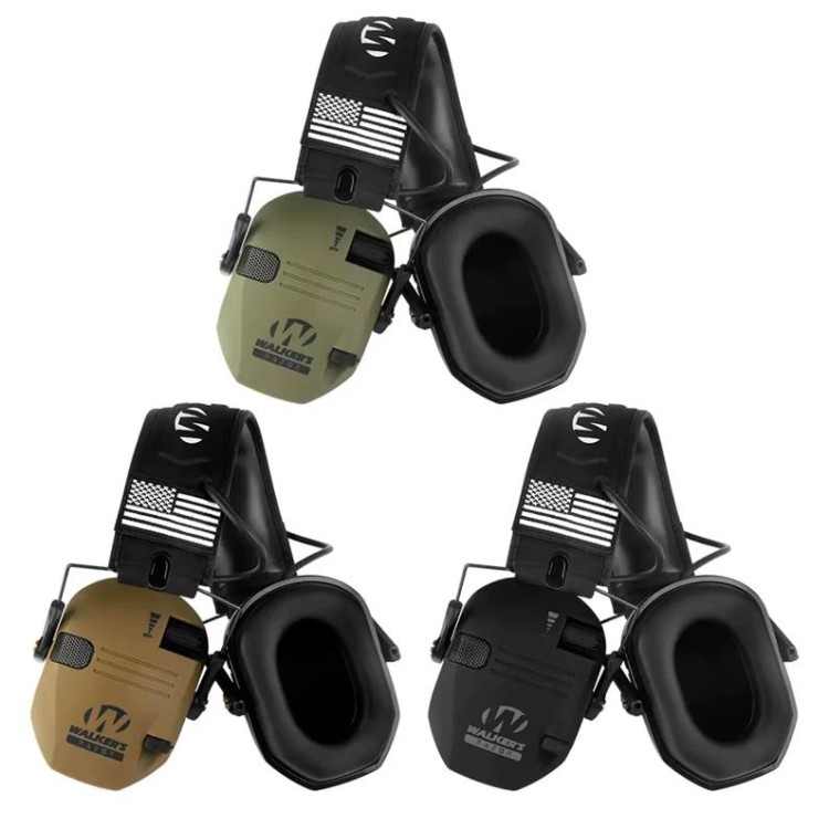 Słuchawki aktywne strzeleckie taktyczne zielone, nauszniki ochronniki słuchu przeciwszumowe-236708