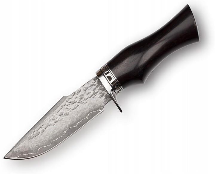Nóż myśliwski Damast Takoma N-954B w skórzanej, ozdobnej pochwie-236762