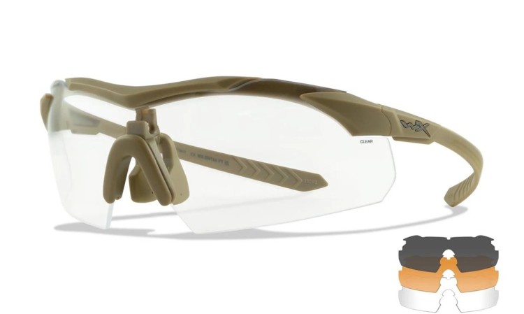 Okulary balistyczne Wiley WX Vapor Comm 2.5 Set 3in1 Matte Tan 3562 wymienne szybki-236770