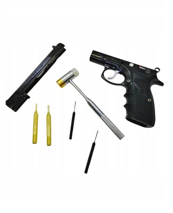 Komplet narzędzi rusznikarskich do rozbierania broni młotek + wbijaki + bity CELNA-236818