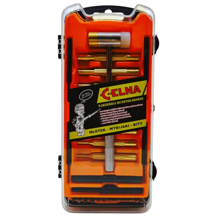 Komplet narzędzi rusznikarskich do rozbierania broni młotek + wbijaki + bity CELNA-236819