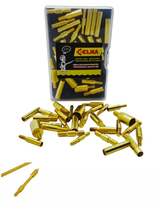 Zestaw 30 szt. mosiężnych adapterów / przejściówek do wyciorów - CELNA-236829