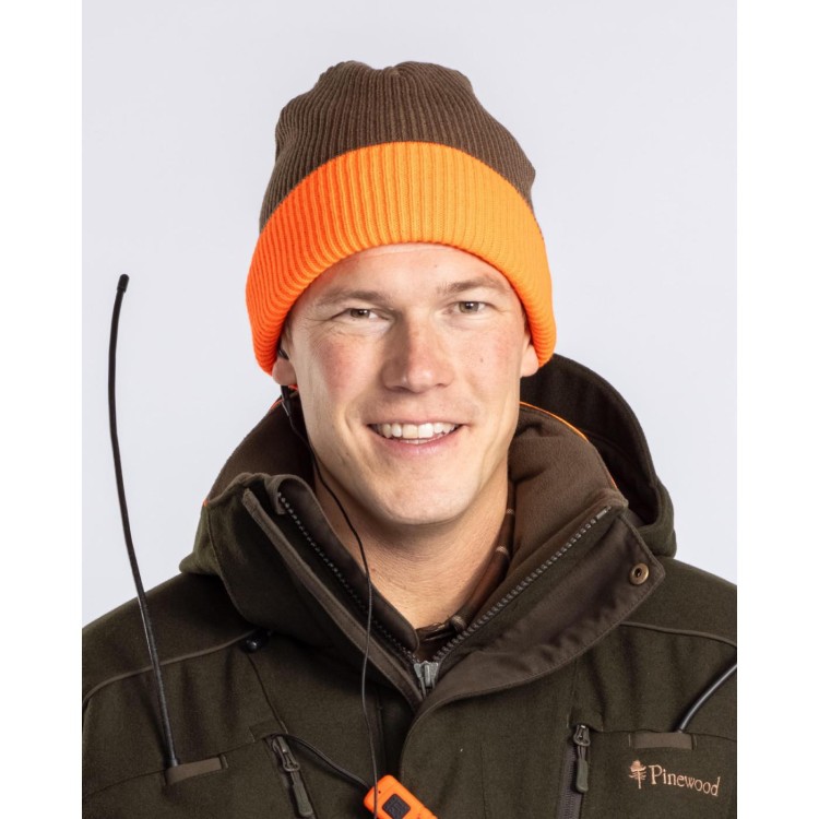 Czapka zimowa Smaland Reversible Hunters Pinewood orange + green wełna 1165-192-237179