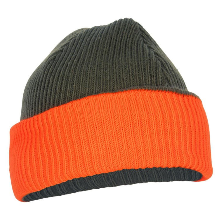 Czapka zimowa Smaland Reversible Hunters Pinewood orange + green wełna 1165-192-237181