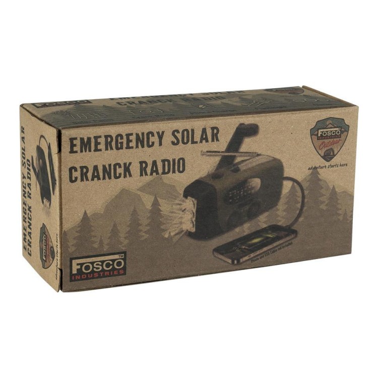 Radio survivalowe na korbkę, solarne, powerbank Crank Fosco FM/AM-237201