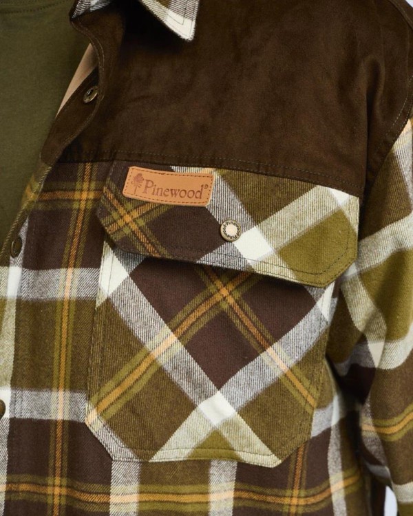 Koszula z membraną Pinewood Douglas 9436-773 zielona z bielą-237185