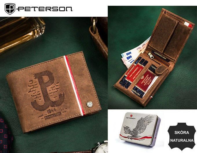 Portfel skórzany patriotyczny RFID Peterson 304PW--232164