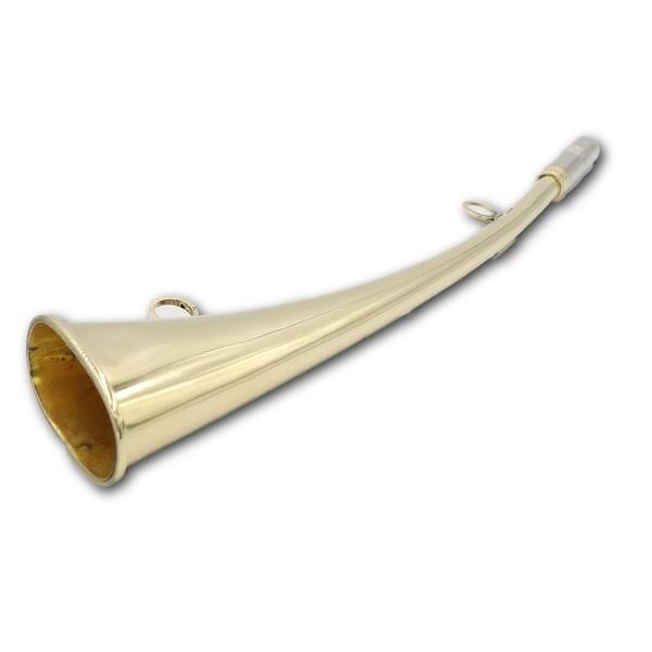 Sygnałówka myśliwska Gięta Płaska Złota 36 cm-232552