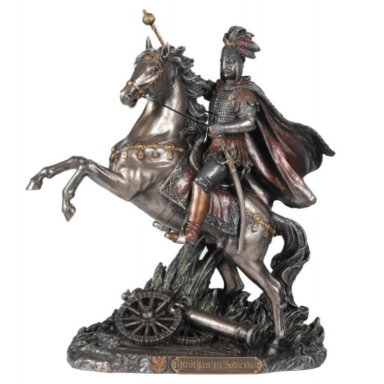 Ekskluzywna rzeźba figurka Król Jan III Sobieski 3-237879