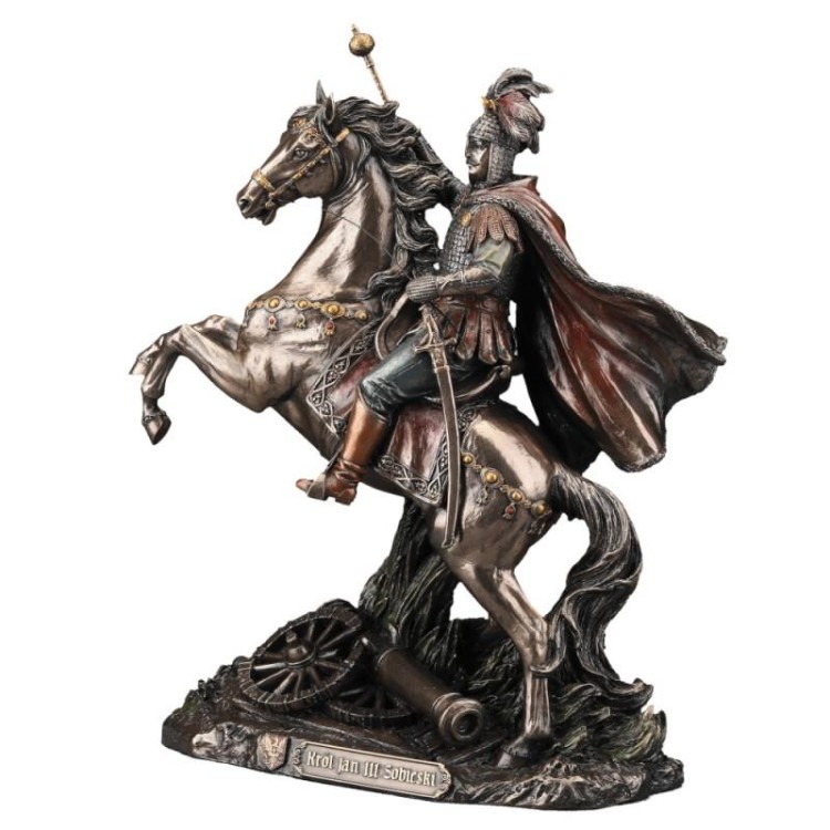 Ekskluzywna rzeźba figurka Król Jan III Sobieski 3-237878