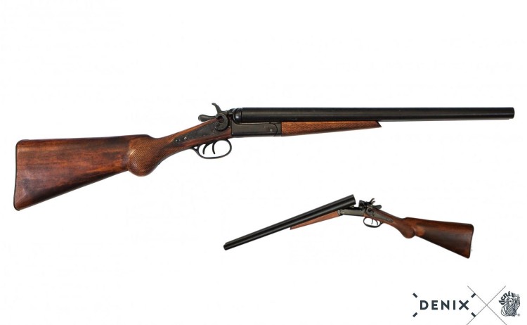 Łamana strzelba kowbojska dwulufowa USA 1881 Denix-238085