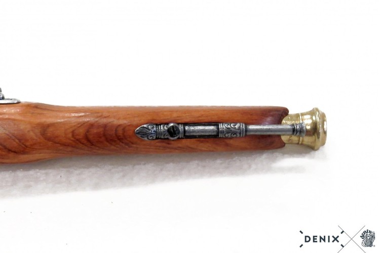 Niemiecki Pistolet skałkowy z XVII w. stare złoto -238248