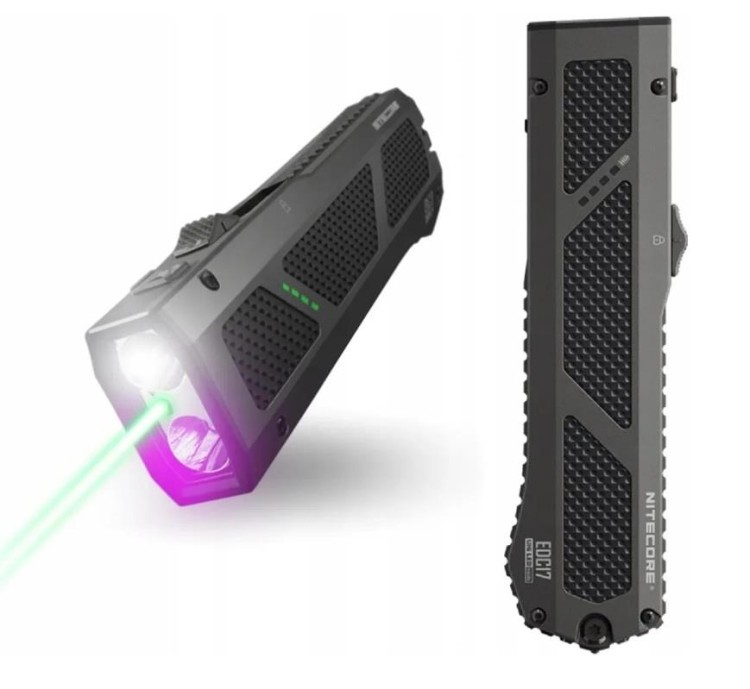 Latarka Nitecore EDC17 1500 lm, ultrafiolet, zielo-238347