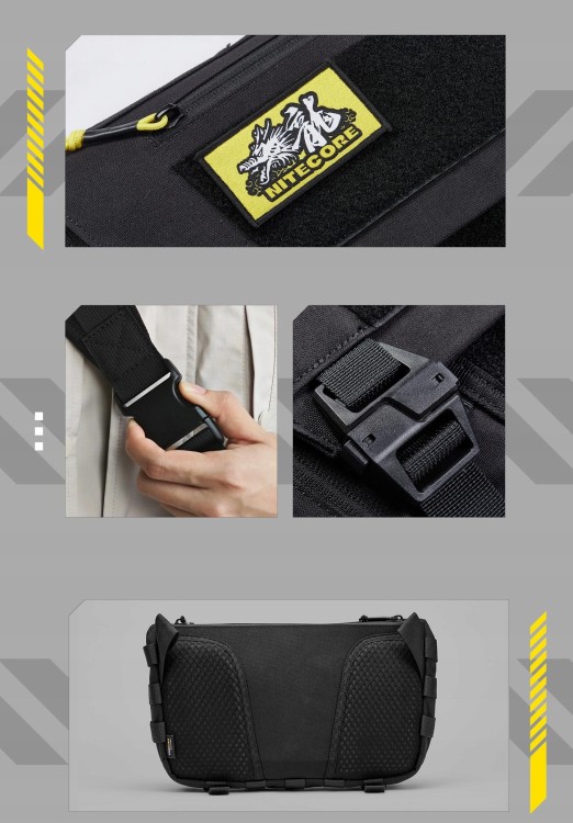 Torba na ramię z CORDURY Nitecore SLB06 7L, czarna-238363