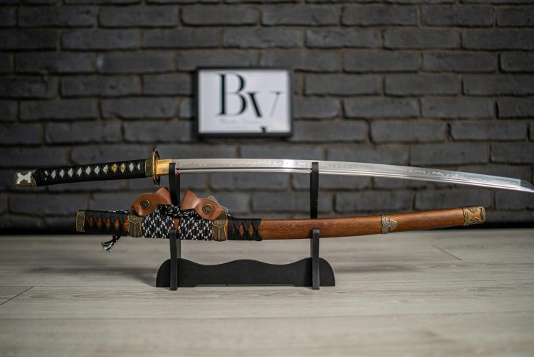 Stojak PREMIUM dwupozycyjny na katany, wakizashi i-238505